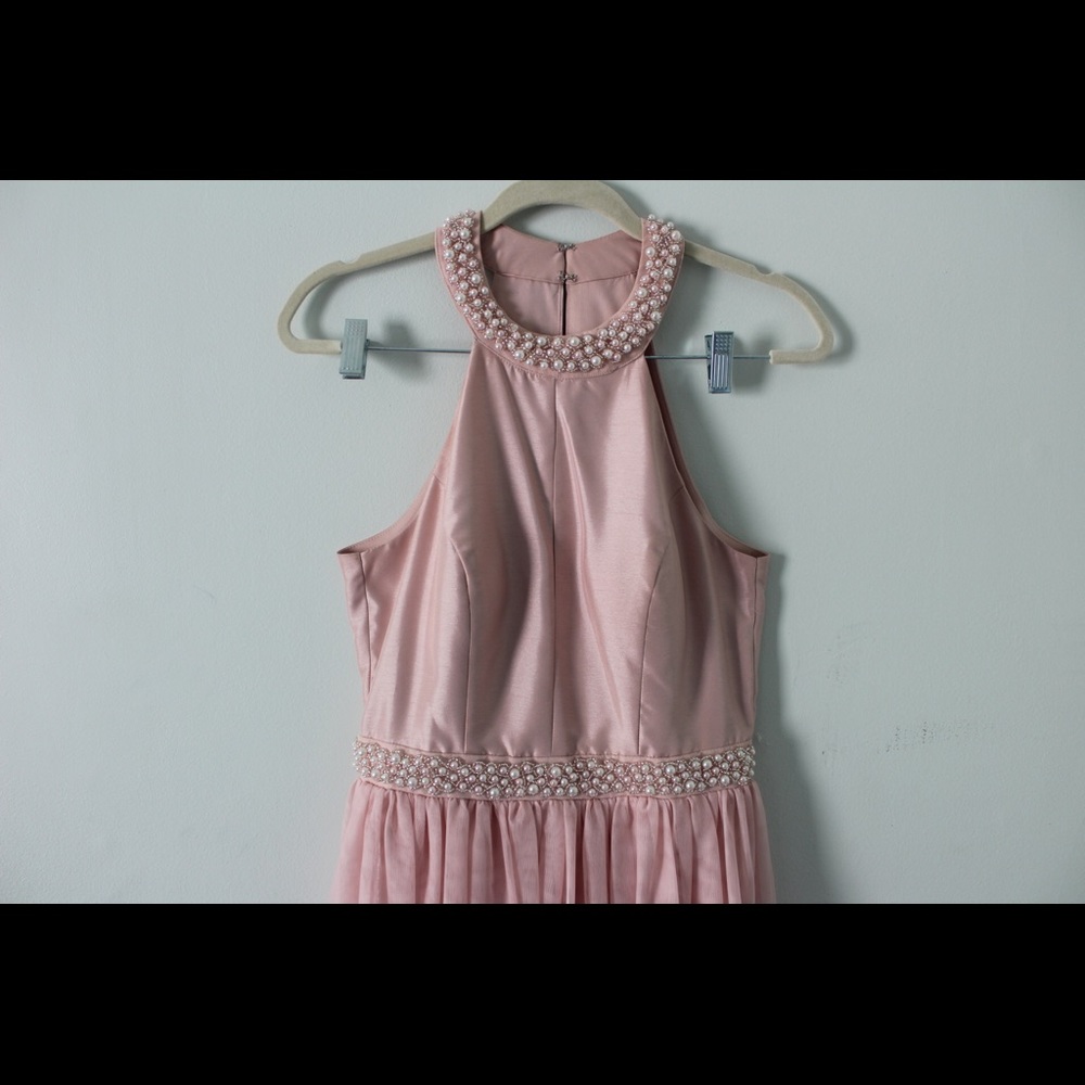 formal blush dress